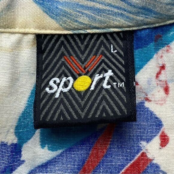 V Sport Robert Bruce Paint Splatter Vintage  Button Down Shirt Size L - Picture 3 of 12